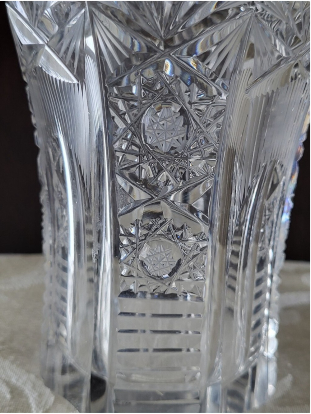Vintage Cut Crystal Decanter with Waterford Marquis Stopper - Picture 2 of 8